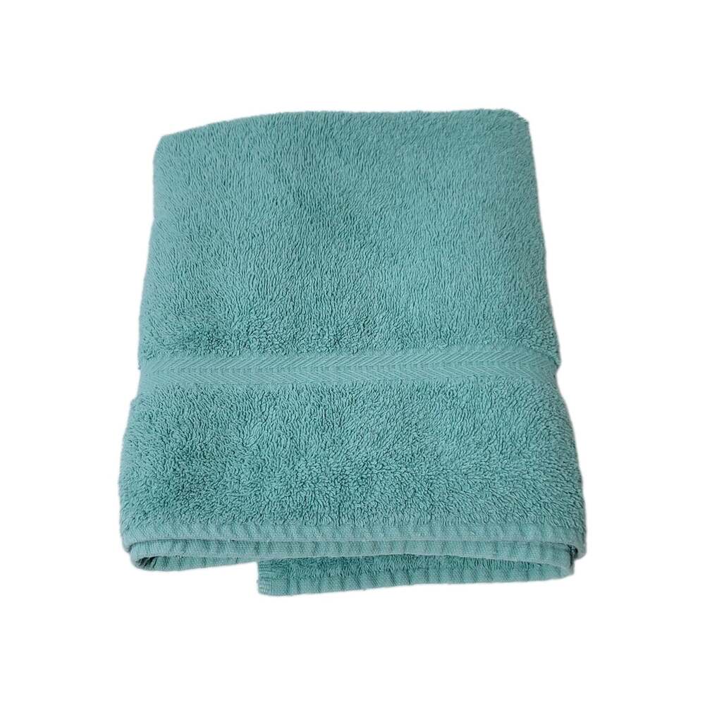 Vintage Lady Pepperell Bath Towel Teal Green 100% Cotton 25" X 42"